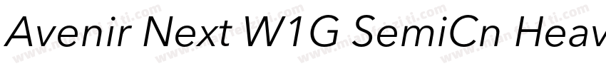 Avenir Next W1G SemiCn Heavy Italic字体转换
